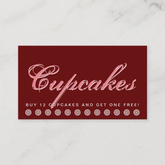 script CUPCAKES carte de fidélité client (Devant)