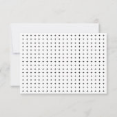 Script curieux calligraphie mariage carte RSVP (Dos)