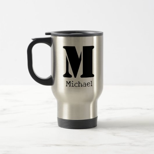 Script Custom Name Monogram Travel Mug Reisbeker (Links)
