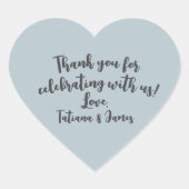 Script Custom Thank You Heart Favoriet Hart Sticker (Voorkant)