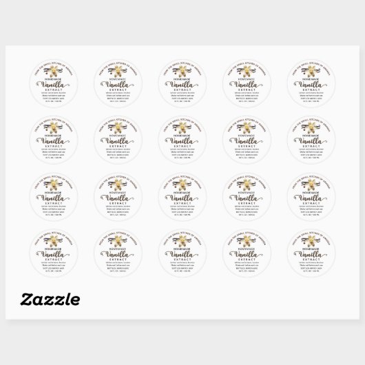 Script Custom zelfgemaakte vanille-extract label (Vel)