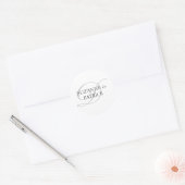 Script D Monogram Labels (Zilver / Zwart) (Envelop)