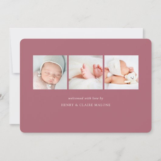 Script d'accueil | Faire-part de naissance photo (Dos)