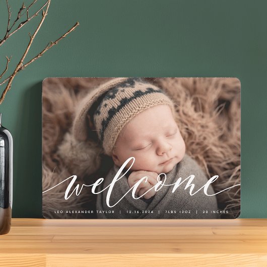 Script d'accueil | Faire-part de naissance photo