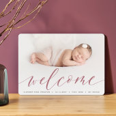 Script d'accueil | Faire-part de naissance photo