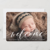 Script d'accueil | Faire-part de naissance photo (Devant)