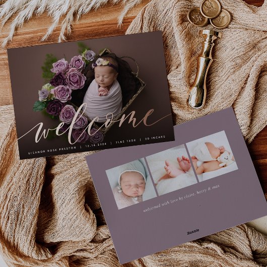 Script d'accueil | Faire-part de naissance rose Go