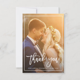 script d'amour encadré carte de remerciements phot