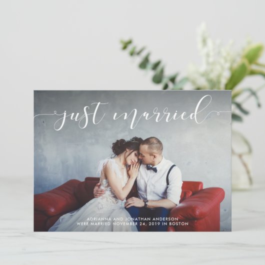 Script d'amour | Faire-part mariage avec photo (Debout devant)