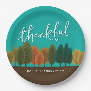Script Dankbare Thanksgiving Diner Gepersonaliseer Papieren Bordje