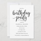 Script d'anniversaire | Invitation de fête d'anniv (Devant)