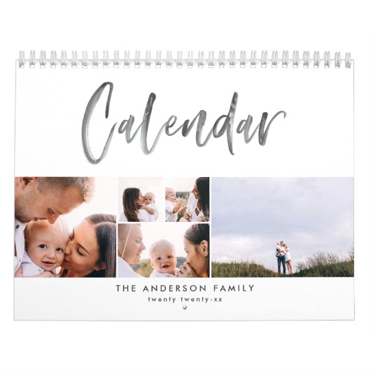 Script d'aquarelle moderne calendrier photo multip (Protection)