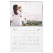 Script d'aquarelle moderne calendrier photo multip (Mar 2026)