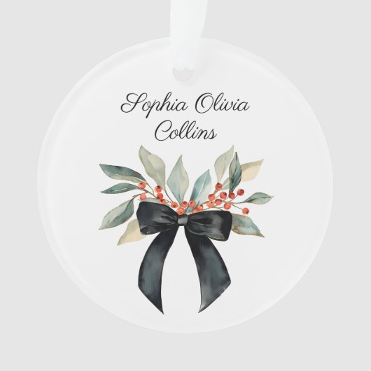 Script d'aquarelle pour nouveau-né de Noël du bébé (devant)