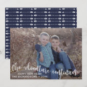 Script d'aventure Carte photo de la nouvelle année (Devant / Derrière)