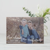 Script d'aventure Carte photo de la nouvelle année (Debout devant)