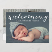 Script de bienvenue | Faire-part de naissance (Devant / Derrière)