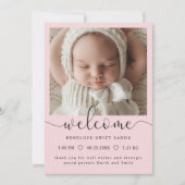 Script de bienvenue moderne 4 Faire-part de naissa (Devant)