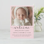 Script de bienvenue moderne 4 Faire-part de naissa (Debout devant)