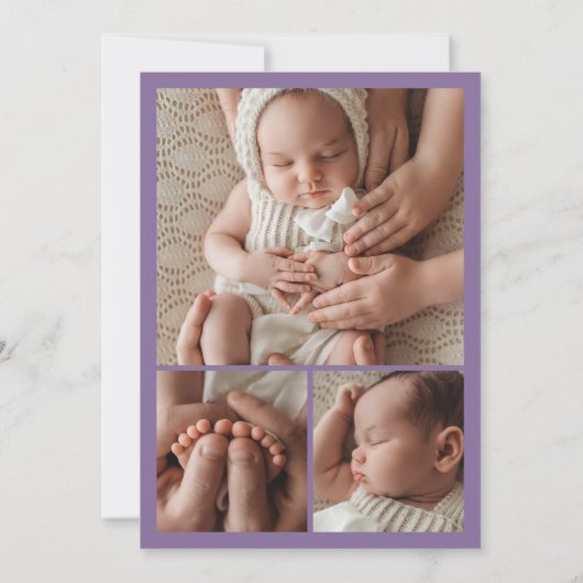 Script de bienvenue moderne 4 Faire-part de naissa (Dos)