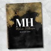 Script de Black Gold Moderne Nom Monogram