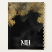 Script de Black Gold Moderne Nom Monogram (Dos)