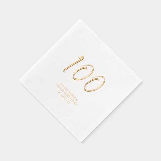 Script de brosse moderne 100e fête d'anniversaire (Droite)