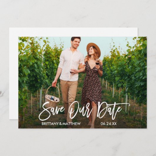 Script de brosse moderne Enregistrer notre carte F (Devant / Derrière)