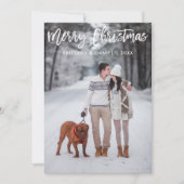 Script de brosse moderne Joyeux Carte photo de Noë (Devant)