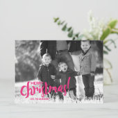 Script de brosse moderne Joyeux Carte photo de Noë (Debout devant)