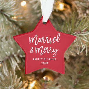Script de brosse moderne Marié & Merry Mariage Sta