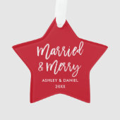 Script de brosse moderne Marié & Merry Mariage Sta (dos)