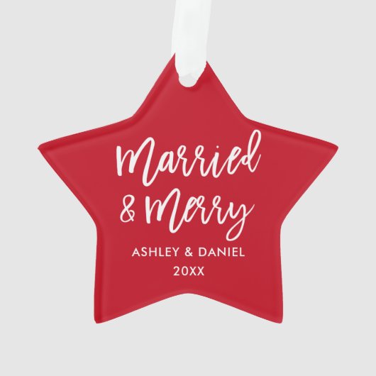 Script de brosse moderne Marié & Merry Mariage Sta (dos)