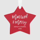 Script de brosse moderne Marié & Merry Mariage Sta (devant)