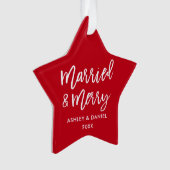 Script de brosse moderne Marié & Merry Mariage Sta (devant)