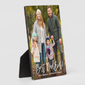 Script de brosse moderne Meilleur papa Ever Plaque (Côté)