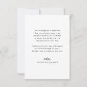 script de brosse noir et blanc faire-part mariage (Dos)