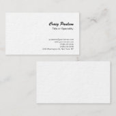 Script de brosse ultra épais Carte de visite noir (Devant / Derrière)