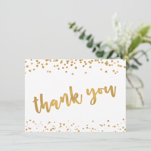 Script de Brush Or moderne Confetti MERCI (Debout devant)