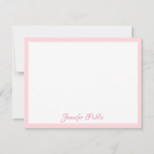 Script de calligraphie Bordure rose Modèle blanc p