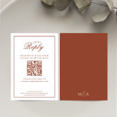 Script de calligraphie Bourgogne RSVP élégant