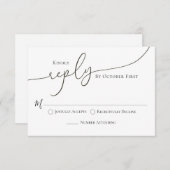 Script de calligraphie de réponse classique mariag (Devant / Derrière)