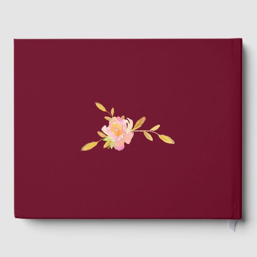 Script de calligraphie d'or livre d'or mariage d'a (Verso)