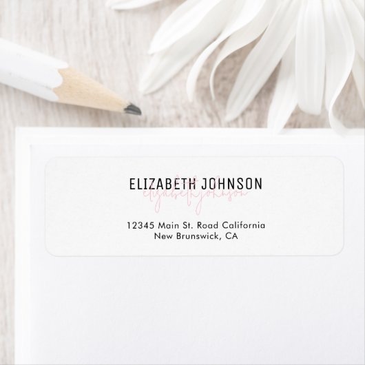 Script de calligraphie élégant Simple Étiquette ro (En situation)