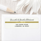 Script de calligraphie Étiquette de adresse Gold & (En situation)