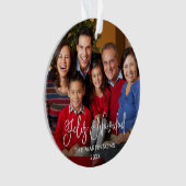 Script de calligraphie Feliz Navidad Photo Red Bac (devant)