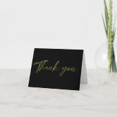 Script de calligraphie Merci or simple Noir (Devant)