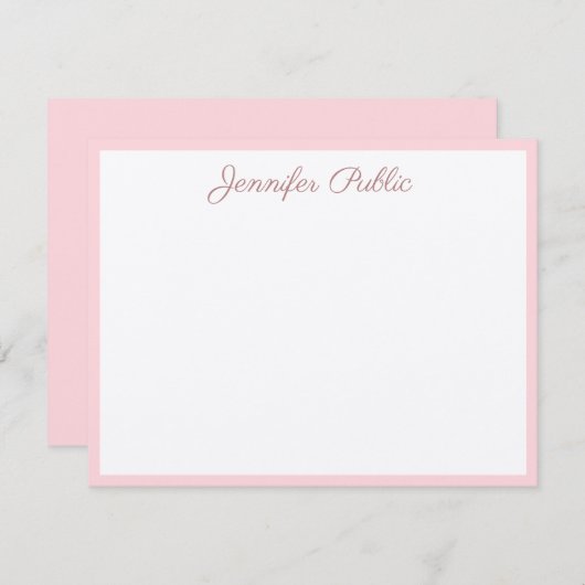 Script de calligraphie Modèle chic papier Kraft ré (Devant / Derrière)