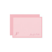 Script de calligraphie Modèle de monogramme rose (Devant/Arrière en situation)