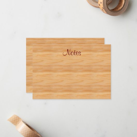 Script de calligraphie Modèle élégant bois Brown (Devant/Arrière en situation)